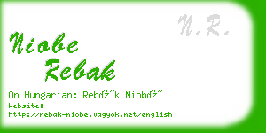 niobe rebak business card